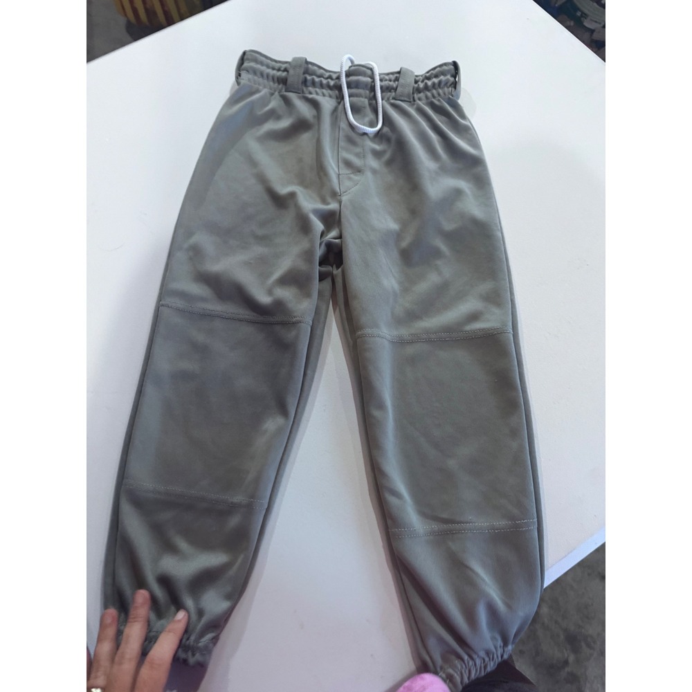 Rawlings Youth Baseball Pants Gray Elastic Waist Drawstring Medium 3H05